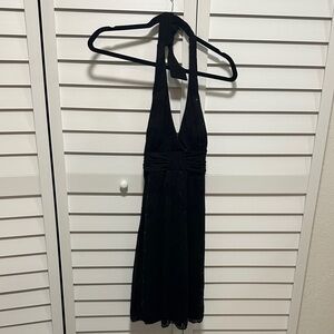 Elegant Black Attire halter type dress size small nwt